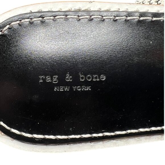 rag & bone Melrose Slide Sandals NWOT Black/White Size EU 37.5 / US 7.5 - Picture 5 of 7